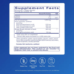 Pure Encapsulations EFA Essentials bottle back label detail highlighting ingredients.