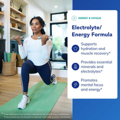 Pure Encapsulations Electrolyte/Energy Formula powder dissolve demonstrates quick mix for sustained energy.
