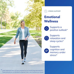 Pure Encapsulations Emotional Wellness label highlighting ingredient transparency and purity.