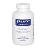 Pure Encapsulations FemiVive ashwagandha capsules on bottle for wellness support