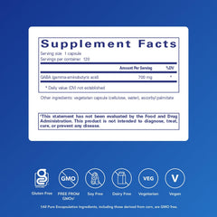 Closeup of Pure Encapsulations GABA capsules for daily use