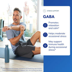 Front label view of Pure Encapsulations GABA bottle emphasizing purity