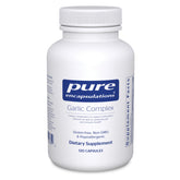 Pure Encapsulations Garlic Complex bottle showing premium quality for daily antioxidant support.