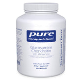 Pure Encapsulations Glucosamine Chondroitin with Manganese bottle on shelf highlighting joint support potential