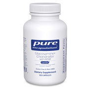 Pure Encapsulations glucosamine chondroitin MSM bottle promoting joint health.