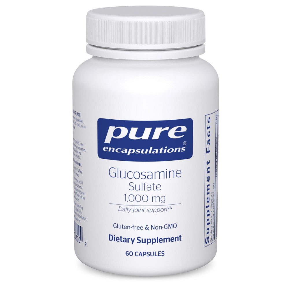 Pure Encapsulations Glucosamine Sulfate bottle front showing joint support potential