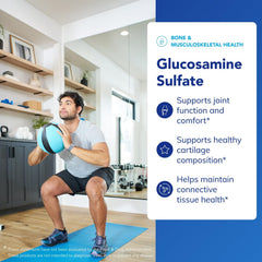Pure Encapsulations Glucosamine Sulfate label detailing purity and sourcing