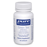 pure encapsulations green tea extract decaf bottle highlighting antioxidant support for all cells