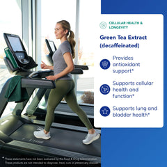 pure encapsulations green tea extract label close-up with EGCG concentration emphasized