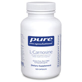 Pure Encapsulations L-Carnosine bottle front showing clean label for joint and brain support.