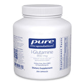 Pure Encapsulations L-Glutamine 850 mg bottle front for gut and immune support.