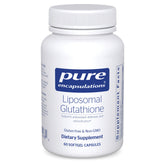 Pure Encapsulations Liposomal Glutathione bottle front highlighting packaging and antioxidant support