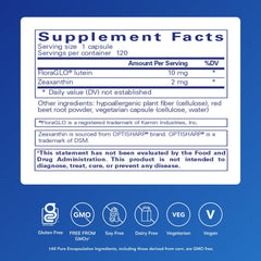 Pure Encapsulations Lutein & Zeaxanthin bottle for daily use