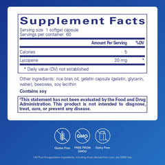 Pure Encapsulations Lycopene 20 mg bottle pour highlighting easy daily use