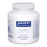 Pure Encapsulations L-Lysine bottle front for immune support, premium quality.