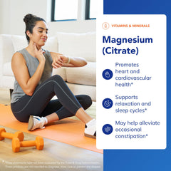 Pure Encapsulations Magnesium citrate label highlighting high-purity formulation