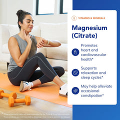 Pure Encapsulations Magnesium Citrate label showing purity