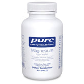 Pure Encapsulations magnesium glycinate bottle front for daily balance and nerve support.