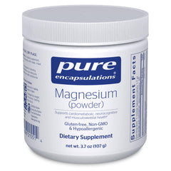 Pure Encapsulations Magnesium Powder bottle for daily relaxation and muscle support