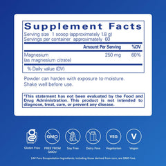 Pure Encapsulations Magnesium Powder scoop demonstrates easy precise dosing