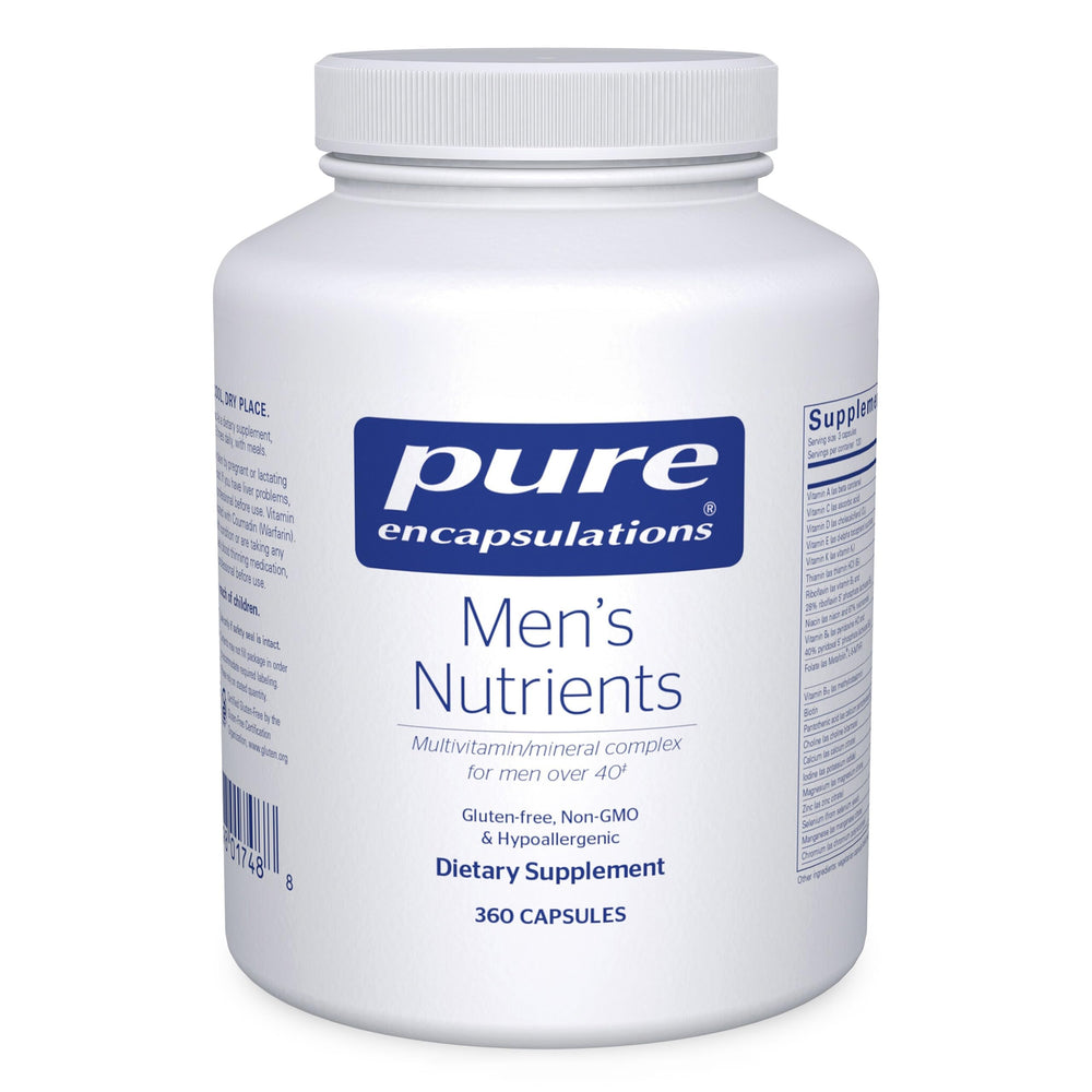 Pure Encapsulations Men's Nutrients bottle front for daily energy support