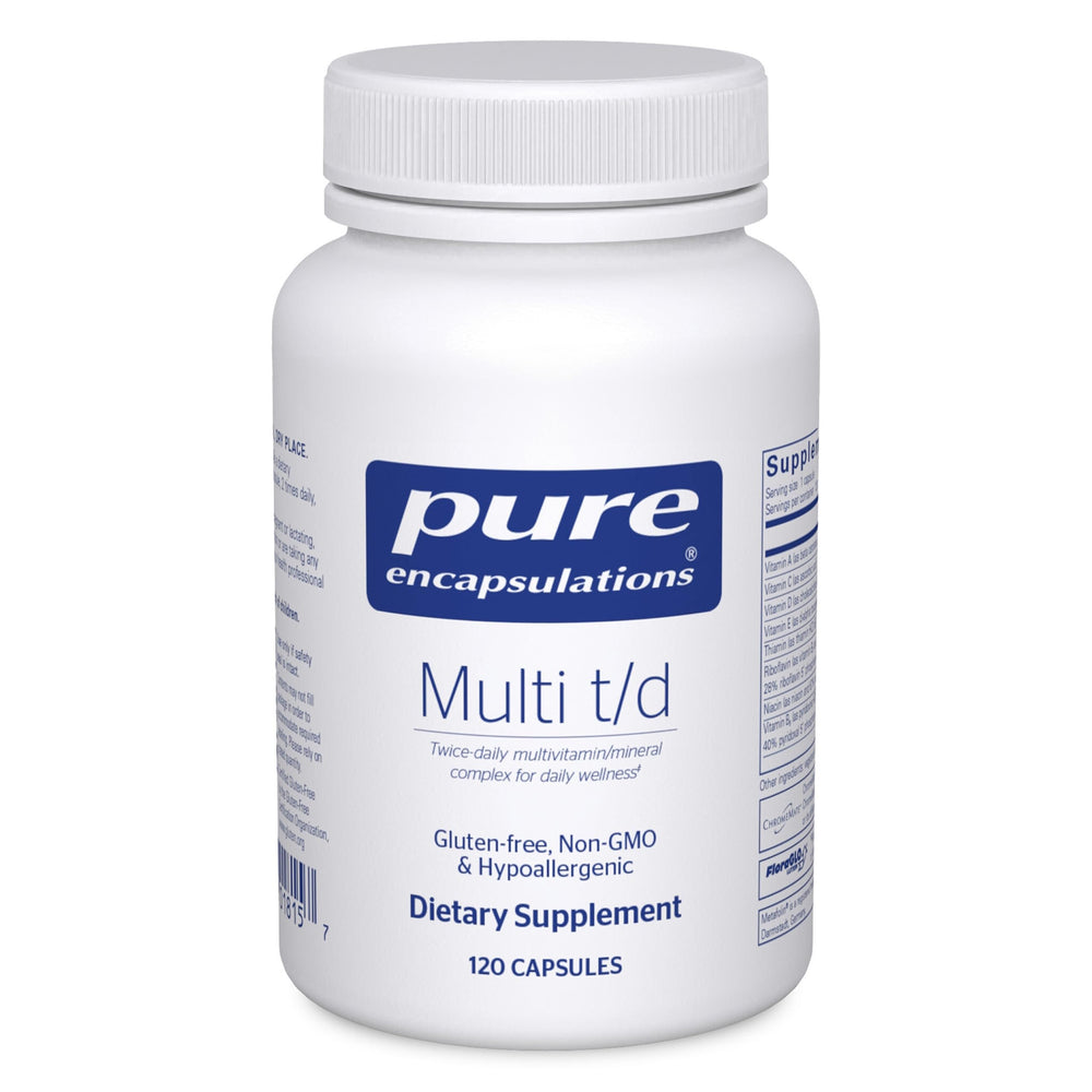 Pure Encapsulations Multi T/D bottle front view for daily wellness