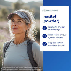 Measuring spoon with Pure Encapsulations Myo-Inositol powder for easy daily dose