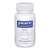 Pure Encapsulations NAC 600mg bottle with antioxidant support for lungs.