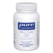 Pure Encapsulations Nitric Oxide Ultra bottle shown for daily cardiovascular support