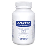 Pure Encapsulations Nitric Oxide Ultra bottle highlighting vascular support for daily wellness