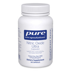 Pure Encapsulations Nitric Oxide Ultra bottle shown for daily cardiovascular support