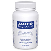Pure Encapsulations NR Longevity bottle emphasizing NAD+ support for cellular health