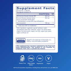 NR Longevity capsules close-up showing easy-to-swallow design and antioxidants