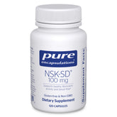 Pure Encapsulations NSK-SD nattokinase bottle; supports normal circulation.