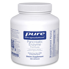 Pure Encapsulations Pancreatic Enzyme Formula bottle ready for daily digestion support.