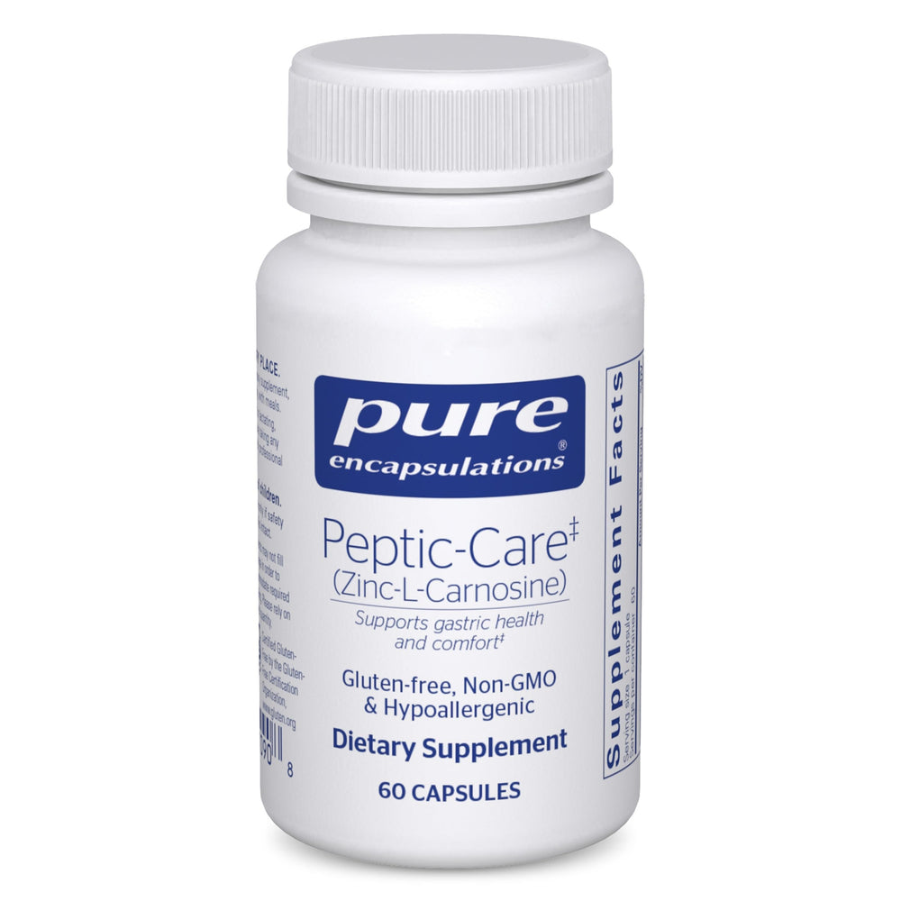 Pure Encapsulations Peptic-Care bottle front for daily gut comfort