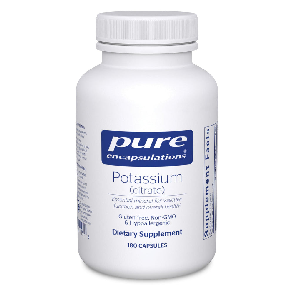 Pure Encapsulations Potassium Citrate bottle for everyday mineral support