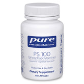 Pure Encapsulations PS 100 bottle front view may support memory and focus.