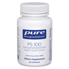 Pure Encapsulations PS 100 bottle front view may support memory and focus.