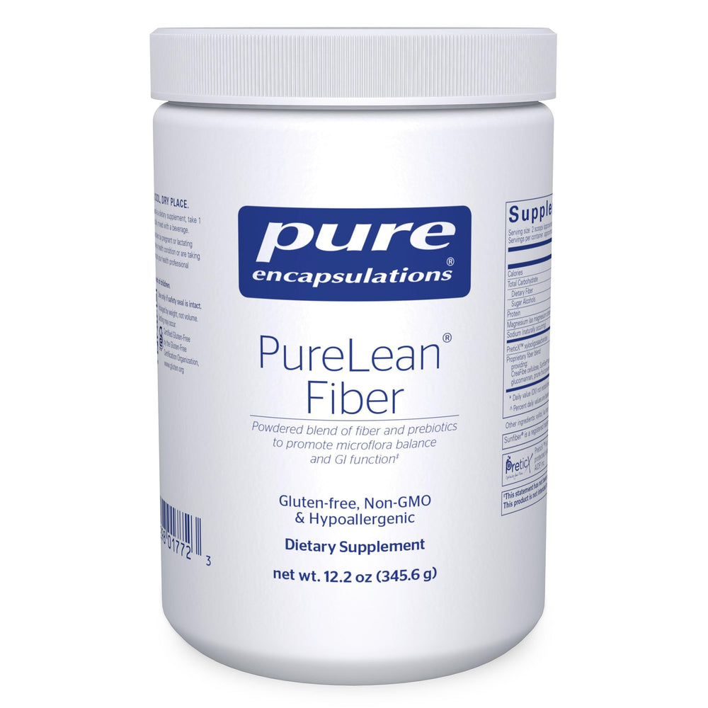 Pure Encapsulations PureLean Fiber powder in a tub for everyday digestive support