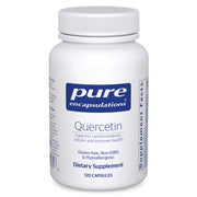 Pure Encapsulations Quercetin bottle and capsules prepared for daily immune support