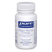 Pure Encapsulations Rapid Mental Energy bottle front for convenient brain support and daily focus.