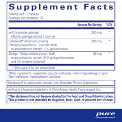 Pure Encapsulations Rapid Mental Energy capsules closeup highlighting easy-to-take vegan memory support.