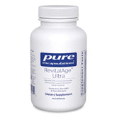 Pure Encapsulations RevitalAge Ultra 90's bottle front highlighting mitochondrial support.