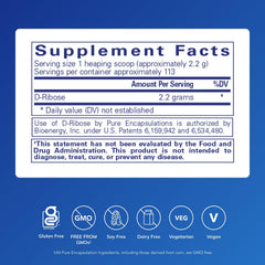 Ribose powder being dispensed to support rapid energy repletion after intense sessions.