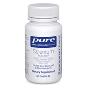 Pure Encapsulations Selenium Citrate bottle shown for daily immune and cellular support