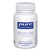 Pure Encapsulations Sereniten Plus bottle with capsules supporting occasional stress and restful sleep