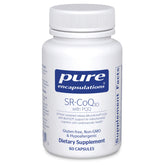 Pure Encapsulations SR-CoQ10 with PQQ bottle showing 24-hour sustained release