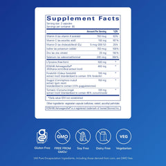 Pure Encapsulations Thyroid Support Complex label back detail notes iodine and antioxidants.