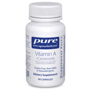 Pure Encapsulations Vitamin A plus carotenoids bottle highlighting eye health support
